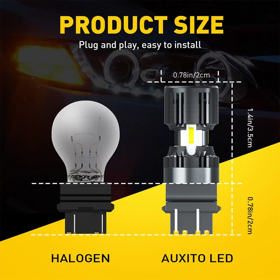 2/4/6X 3156 3157 4157 LED Backup Reverse Light Bulbs 6000K Super Bright CANBUS - Image 2 of 4