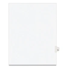 Avery® Avery-Style Legal Exhibit Side Tab Divider, Title: 70, Letter, White, 25/