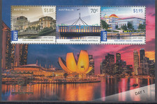 Australian Stamps.Decimal.Mini Sheet.Joint Issue.Day 1.Singapore 2015.MNH