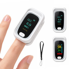 2 in 1 Fingertip Blood Glucose  SpO2 Monitor Pulse Rate PI Tester Home Detector
