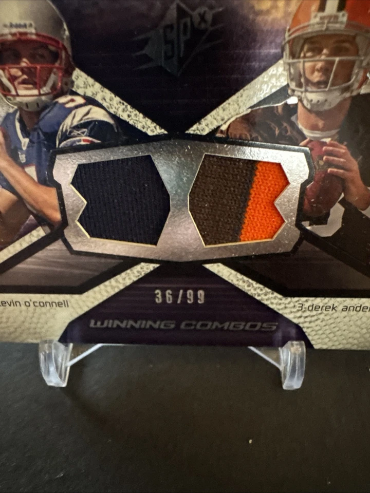 2008 SPx Numbered to 36/99 Kevin O'Connell Derek Anderson #WC5 Rookie RC NM - Image 3 of 3