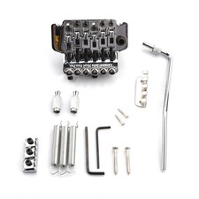 1Set Electric Guitar Tremolo System Double Locking Bridge Silver For Floyd Rose-
