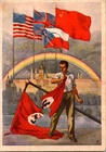 WW2 WWII US Army Military Postcard Allied Victory Over Germany IN COLOR RARE