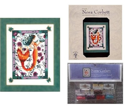 Nora Corbett Mirabilia Cross Stitch PATTERN & EMB PK SUNRISE Mermaid NC211
