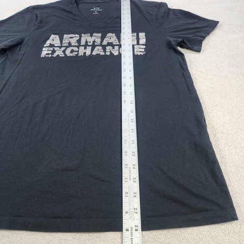 Armani Exchange t shirt men large Black Silver Logo - Picture 2 of 13