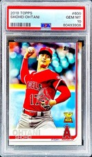Shohei Ohtani RARE ROOKIE GOLD CUP PITCHING TOPPS INVESTMENT SSP NON AUTO PSA 10