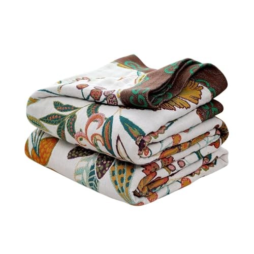100% Cotton Soft Throw Blanket for Bed, 60x80 Muslin Breathable Lightweight - Picture 1 of 6