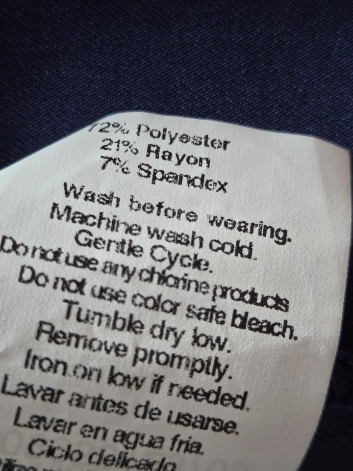 Blusa Médica Jockey Talla 5X-Azul Marino Crossover Cuello en V-Pecho 33"/L 30" Foto 4 de 4