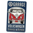 Volkswagen Garage Service and Repair Metal Sign - Vintage Volkswagen Blue/Red