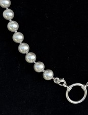 LA LOOP Eyeglass Holder STERLING SILVER Pearls 20.5" Retired