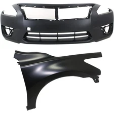 Bumper Cover and Fender Kit For 2013-2015 Nissan Altima Front Passenger Sedan