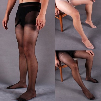 Strümpfe Strumpfhose Clubwear Gummizug Transparent Mesh Sissy Slim Fit Tights Herren