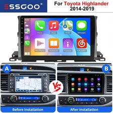 For Toyota Highlander 2015-2019 Android 14 Apple Carplay Car GPS Radio Stereo BT