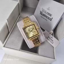 Image of NEW Vivienne Westwood Exhibitor VV087BYRS Gold Watch, With Gift Box & Tags!