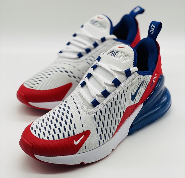 Nike Air Max 270 GS Youth Size 6.5y Womens 8 White Red Blue Cw5855-100 for sale online | eBay