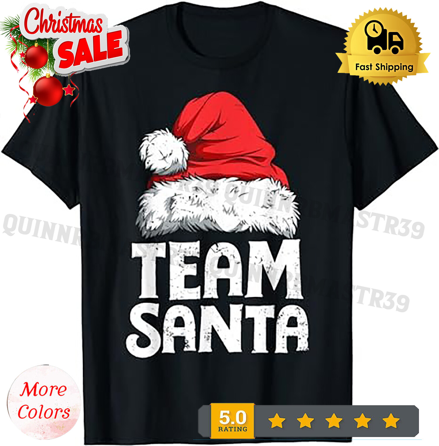 Team Santa Christmas Squad Family Matching Pajamas Boys Men Short