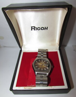 Armbanduhr 70er Jahre Marke Ricoh unbenutzt Ladenfund NOS Automatik
