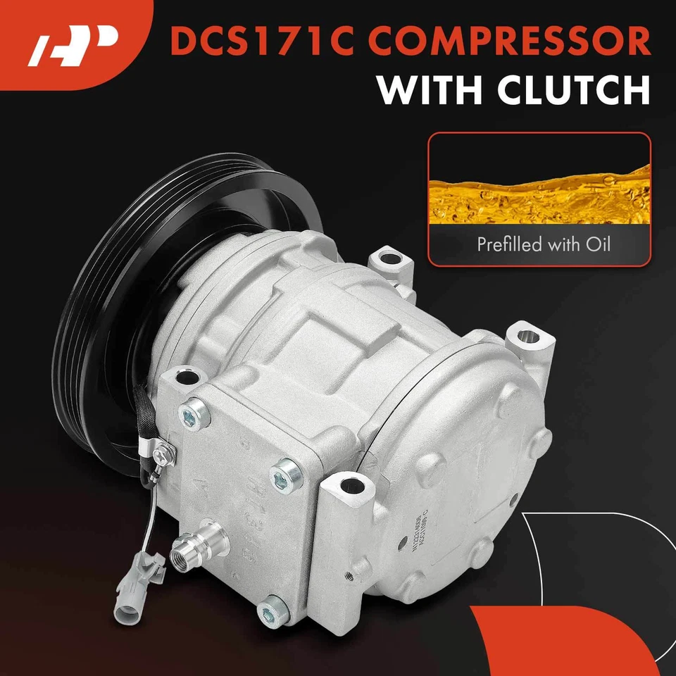 全新空调交流压缩机 4 个凹槽适用于丰田卡罗拉 1989 - 1997 Geo Prizm 1989 - 1992 — 第 2/4 张图片