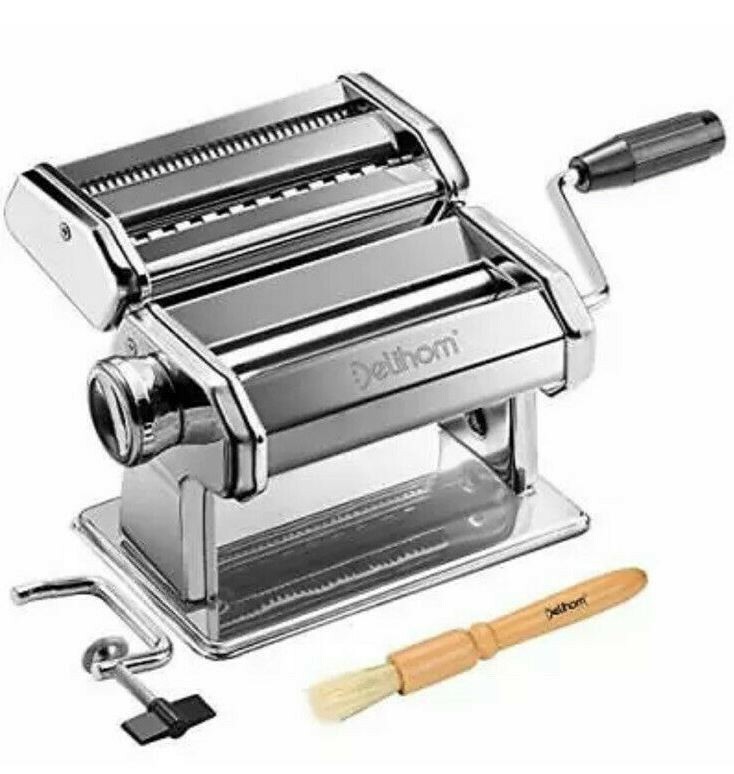 Delihom Pasta Maker Stainless Steel Pasta Machine, Cutter,