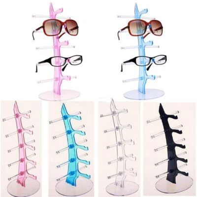 UK 5 Pair Sunglasses Glasses Display Stand Holder Acrylic Show Rack Stand Holder