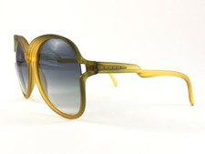 NEW VINTAGE SAPHIRA TRANSLUCENT GREEN  AMBER OVERSIZED SUNGLASSES GERMANY 80Ss