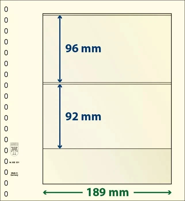 Album Lindner - Pagine T-Blanko a 2 tasche -mod. 802 201-202-205-207-209-210-211 - Imagen 2 de 4