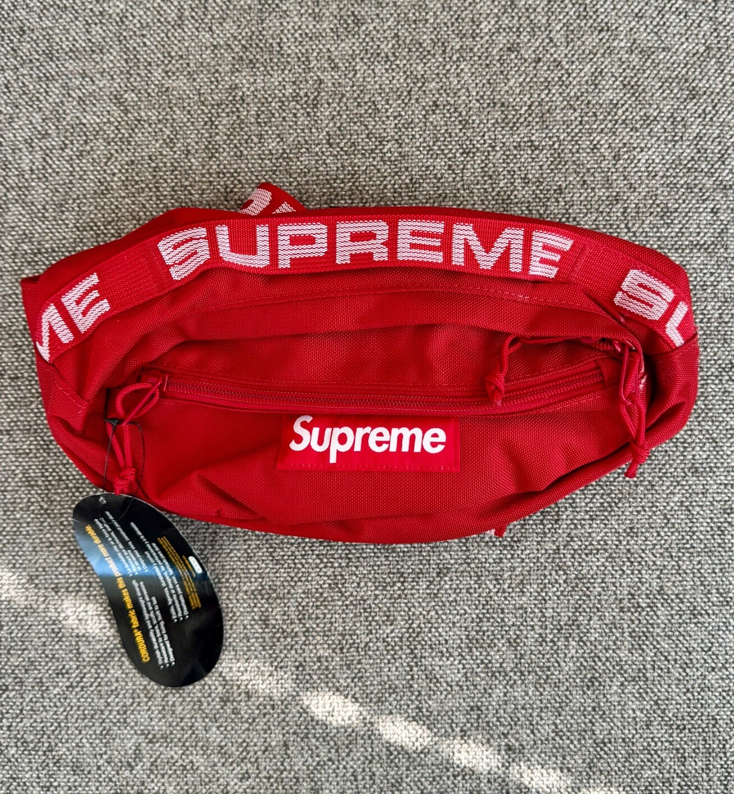 Deadstock Authentique Sac à Taille Rouge Supreme SS18 Fanny Pack Ceinture Sac