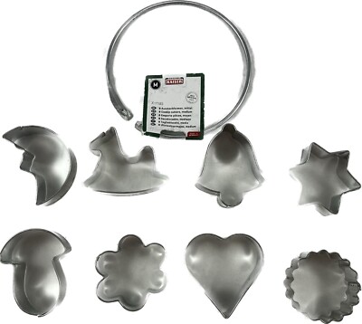 Kaiser Ausstechformen-Ring Groß – 8-teiliges Weihnachts-Set Mit Stern, Tanne, Herz & Mehr, Spülmaschinengeeignet
