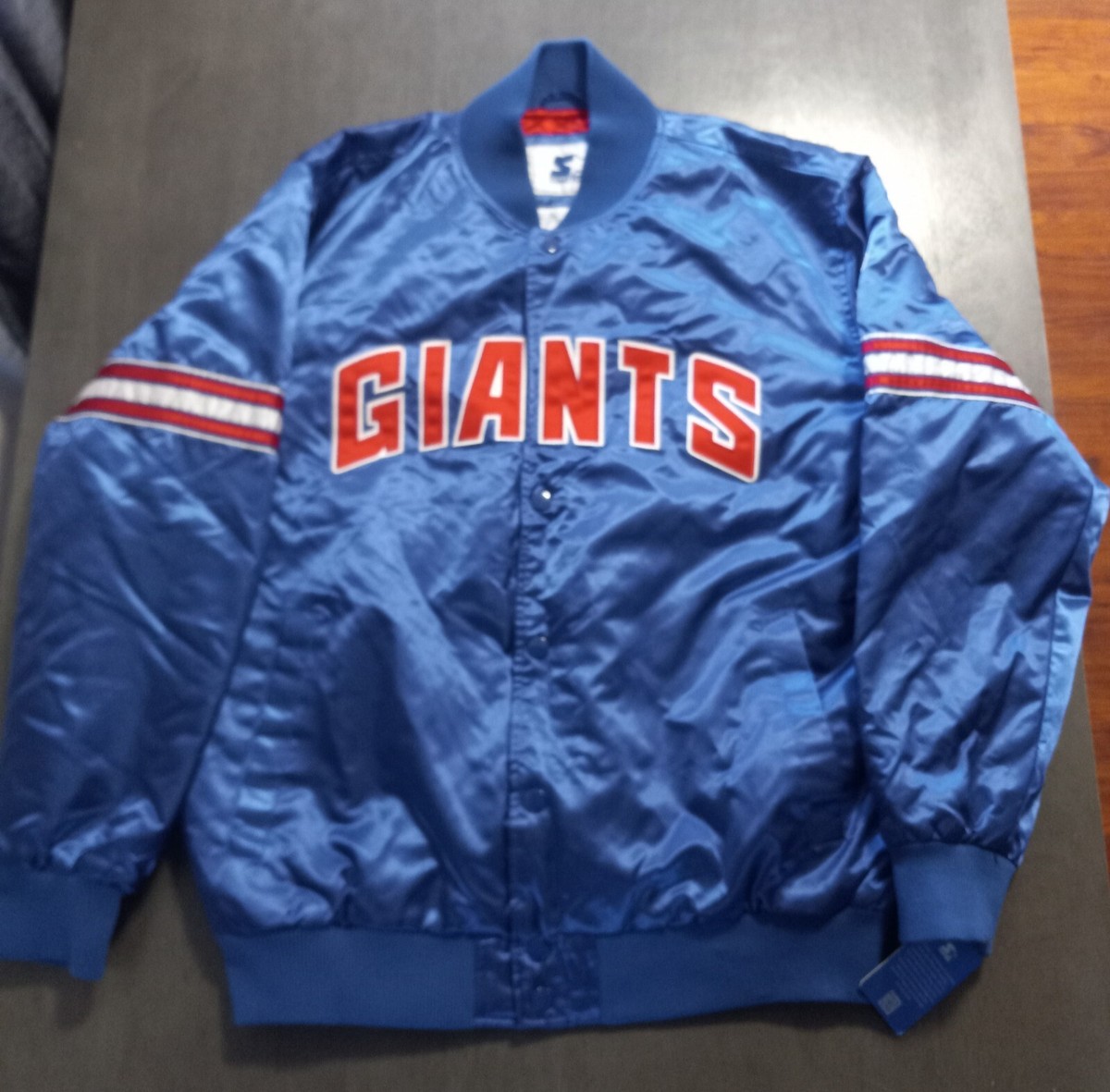 Starter NFL Giants ジャケット Lサイズ Vintage 80'S Starter New York Giants NFL Satin Football