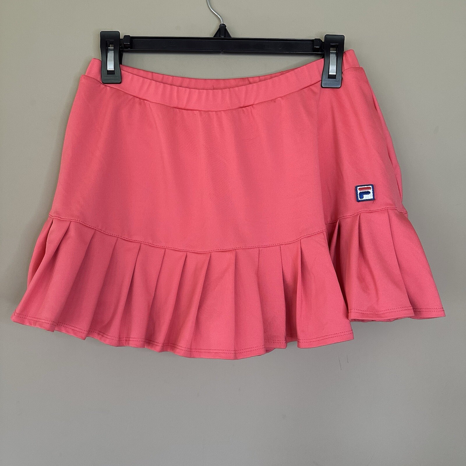 FILA Womens Pink Pleated Tennis Skort for Golf Pickleball Athleisure Stretch