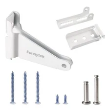 2 Pack White Storm Door Brackets Reinforced for Andersen Emco Larson