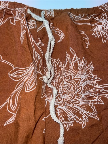 Saltwater Luxe Women’s Rust Floral Drawstring Size Small - Picture 4 of 9