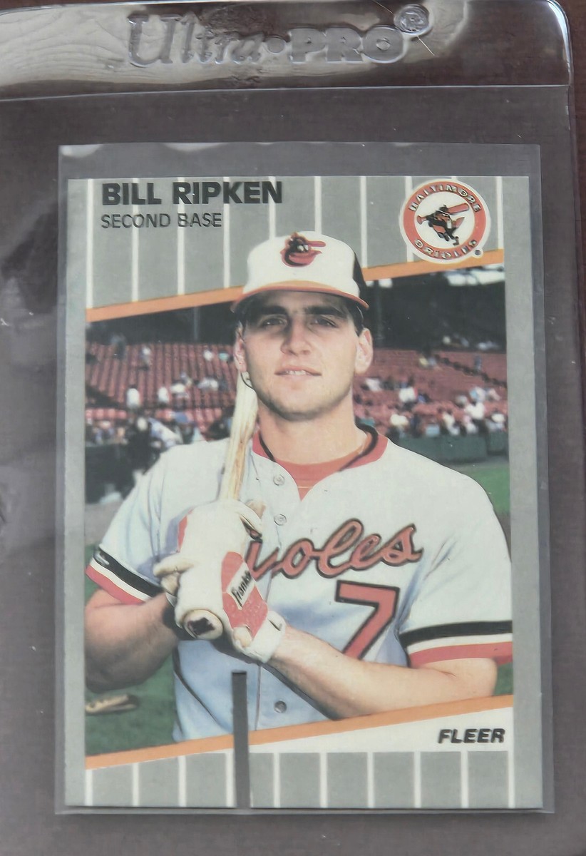 ブラックフライデー限定値引きフランクリンミント　額付き カスター将軍のレボルバー 1989 Fleer Bill Ripken Black Scribble Sawcut Saw Cut FF Error Card