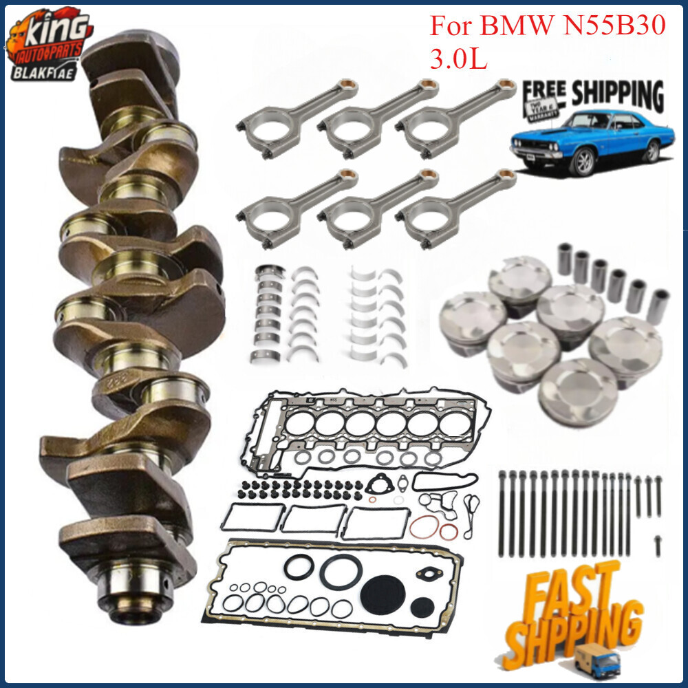 Engine Rebuild Overhaul Kit Cranshaft/ConRod/Pistons/Bearing For 3.0L BMW N55B30