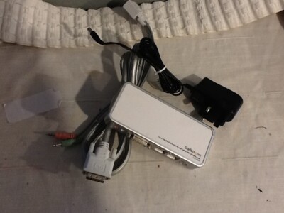 Startech 2 Port Compact USB DVI KVM - mit Kabeln und Audio Switching - SV211KDVI