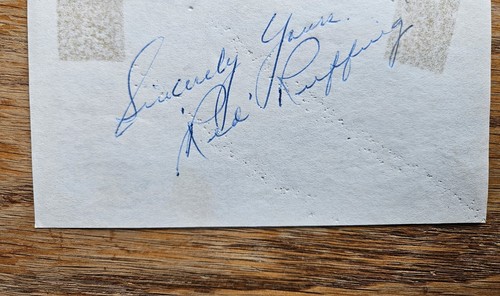 Red Ruffing Signed Autographed 2.5 x 5.5 Cut | eBay