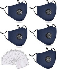 Respirator Mask Protective BLUE 5 Face Masks SAME DAY SHIPPING FROM USA 5-Pack