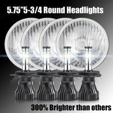 4x For Chevy Caprice 1966-1976 Dot 5.75inch Round Led Headlights Hilo Drl