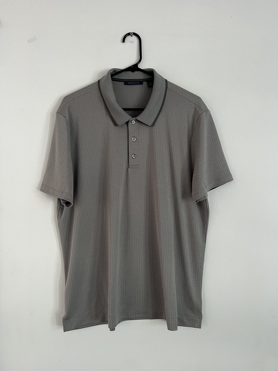 Perry Ellis Portfolio Golf Polo Shirt Men's XL Short Sleeve Gray