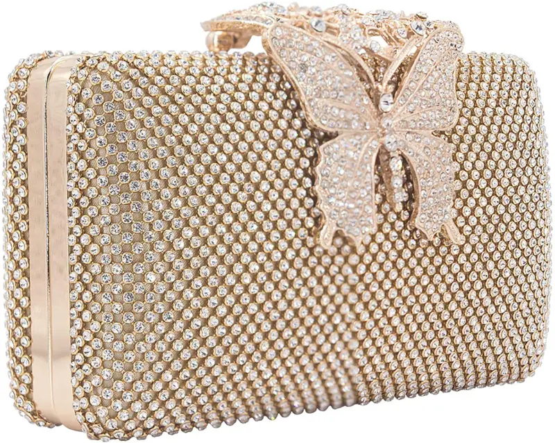 Women Crystal Clutch Purse Lady Stones Evening Bags Wedding Rhinestone  Clutches Bags Female Handbags Bridal Diamond Purse Bag