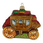 <!--F#f_0-->Western Stage Coach Wagon Polish Mouth Blown Glass Christmas Ornament Decoration<!--F/-->