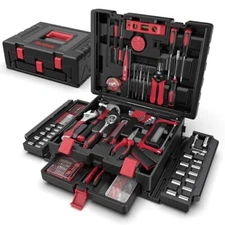 Home Tool Kit with Drawer - 379-PCs Protable Complete Household and Auto Repa...