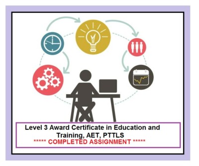 Level 3 Award in Education & Training (AET) abgeschlossene Aufgabe