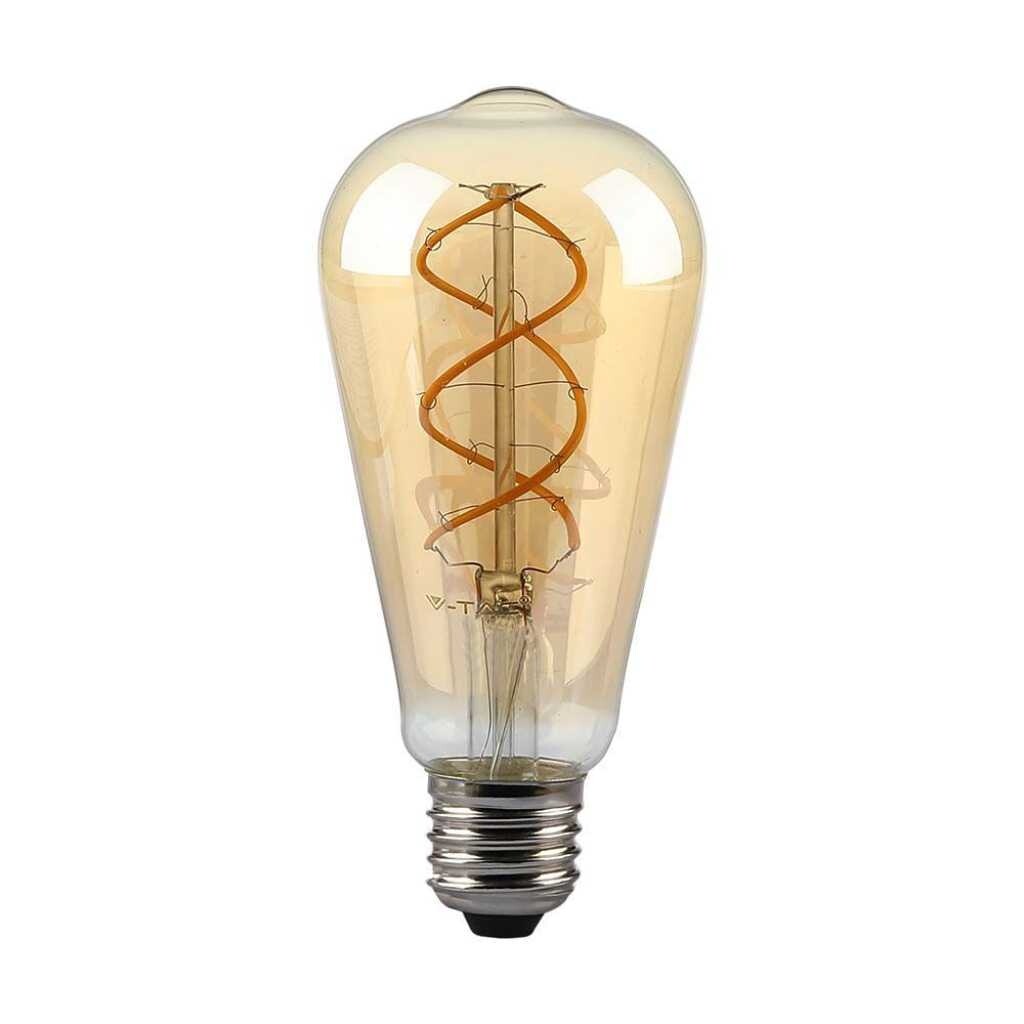 V-TAC VT-2065 Lampadina LED dimmerabile 4.8W E27 ST64 filamento effetto ambrato