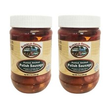 Troyer Cheese Pickled Smoked Polish Sausage Ready To Eat Usa Made Pack Of 2 Jars