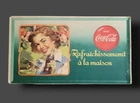 ORIGINAL RARE FRENCH VINTAGE 1951 COCA-COLA CARDBOARD SIGN 37" X 20.5"