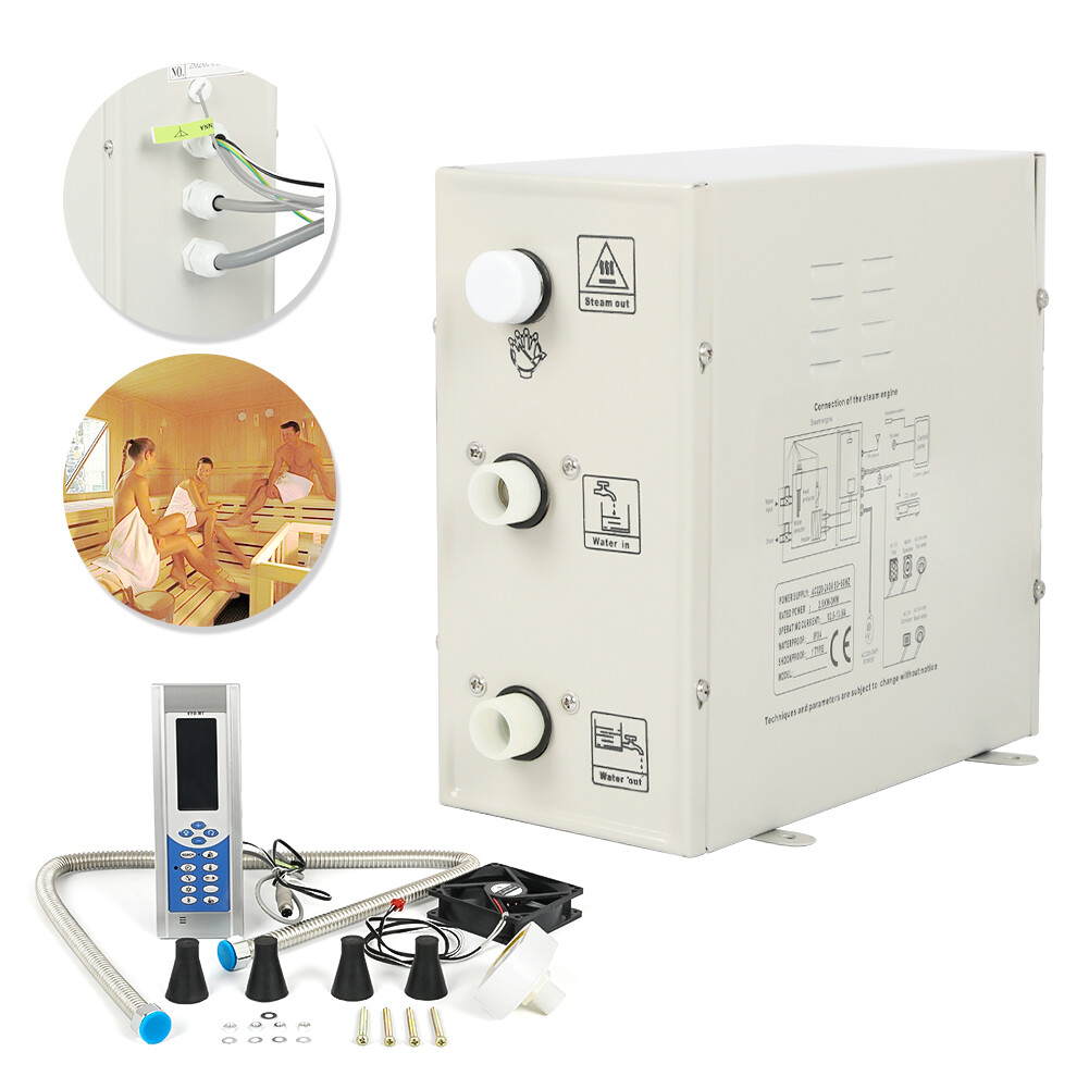 Steam Generator Home Sauna Spa with Ozone Therapy 3kW Healthy Bath Shower TR-019-image