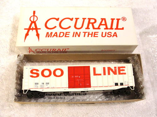 Coche de caja Fond Du Lac de 7 postes: Soo Line #19252 (Accurail #19252 edición limitada, HO), caja | Zustand: Used