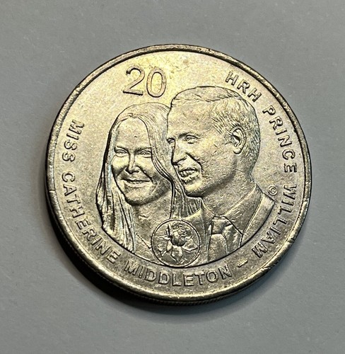 2011 20 Cent Coin - Royal Wedding Prince William Catherine - Elizabeth II Scarce - Picture 3 of 7