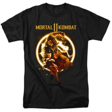 Mortal Kombat XI Scorpion Flames Adult 18/1 T-Shirt Black